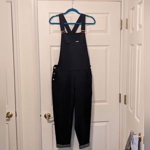 Sweaty Betty Black Dungarees Solid Black Women’s Small RARE